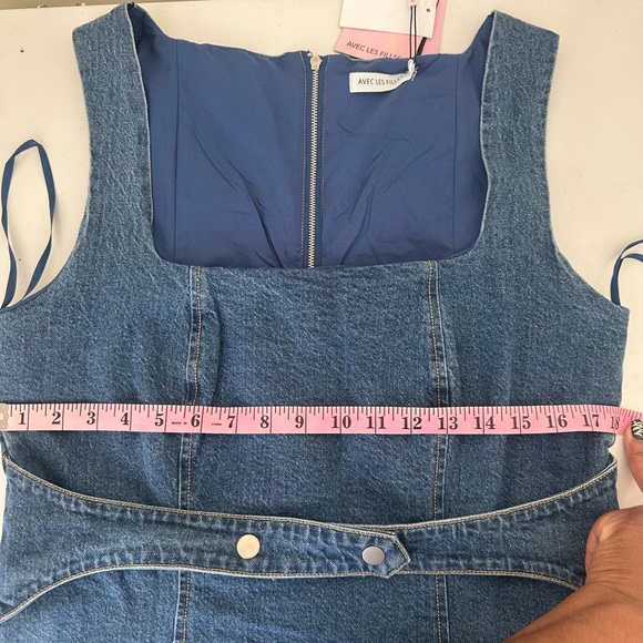 Avec Les Filles Blue Denim Dress - Picture 7 of 7